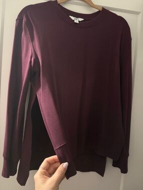 JoyLab Burgundy Long-Sleeve Crewneck Top